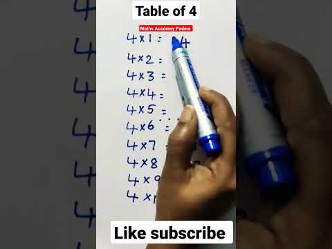ll Table of 4ll 4 Table Trick ll #shorts #learntables #trickstolearntables #tables #youtubeshorts