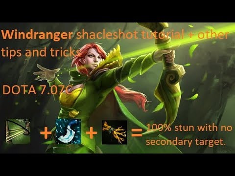 DOTA 2 - How to shackleshot with iron branch + other tips and tricks, WINDRANGER tutorial 7.07