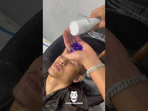 A maneira mais fácil de fazer nevou no cabelo ❄️🙅🏻‍♂️ #nevou #platinado #tutorial PARTE1