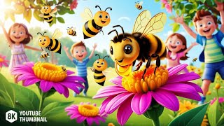 Buzzing Fun! 🐝 Sing Along to the Heny Bee Song | Catchy Nursery Rhyme for Kids!