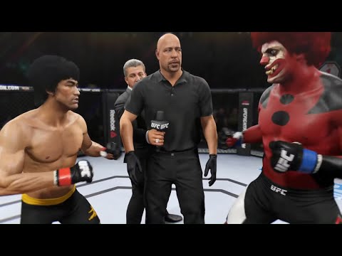 Bruce Lee vs. Creepy Clown - EA Sports UFC 2 - Dragon Fights 🔥🐲