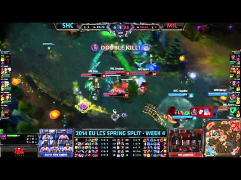 LCS 2014 EU Spring: W4D1: SHC vs MIL: MIL Creaton Quadra kill