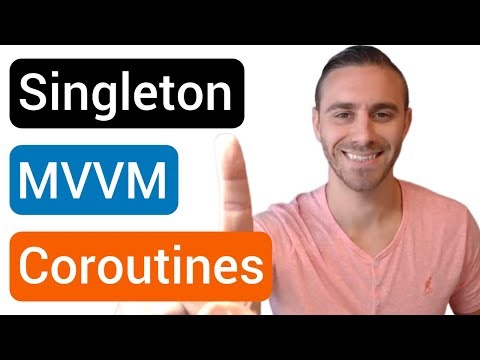Kotlin Singleton Example with MVVM and Coroutines