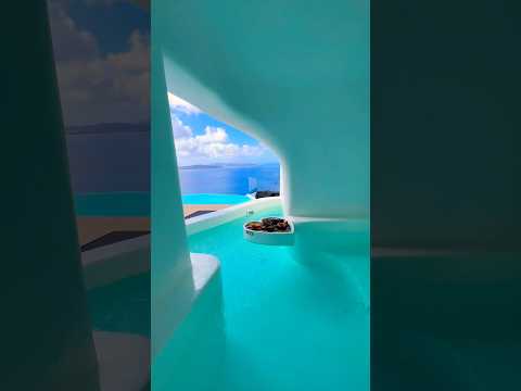Amazing cave pool suite in Santorini! #santorini #greece