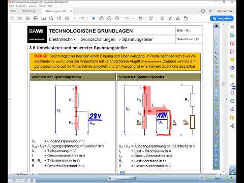 unbelasteter und belasteter Spannungsteiler