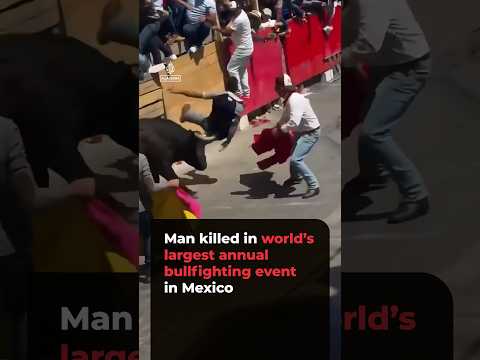Man killed in world’s largest annual bullfighting event in Mexico