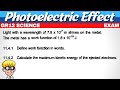 Exam Photoelectric Effect Grade 12