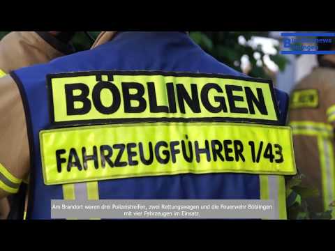 Brand eines Gasgrill in Böblingen am 4. 7. 2020