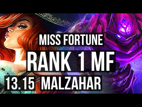 MISS FORTUNE & Rakan vs MALZAHAR & Xerath (ADC) | Rank 1 MF, 6/1/5 | TR Challenger | 13.15