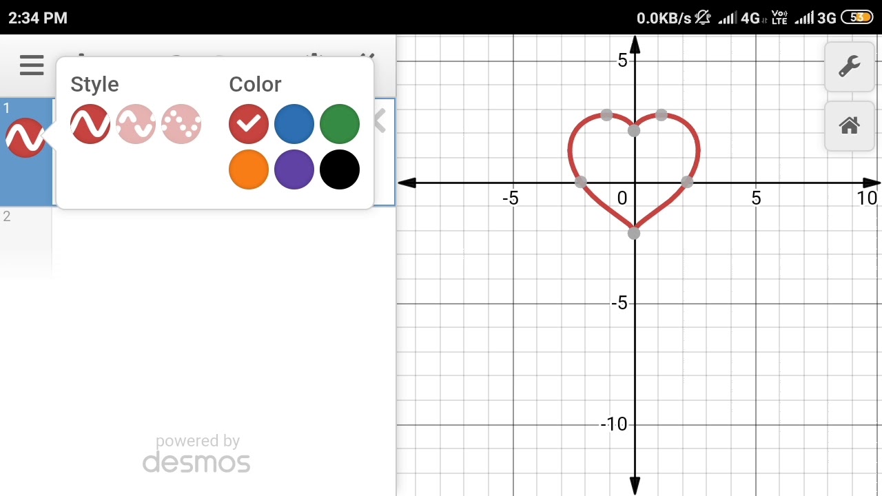 Graph of Heart (love graph)