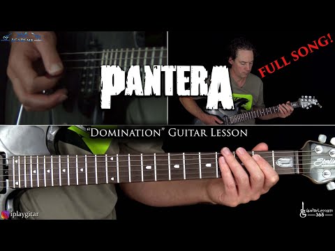 Domination Guitar Lesson (Full Song) - Pantera