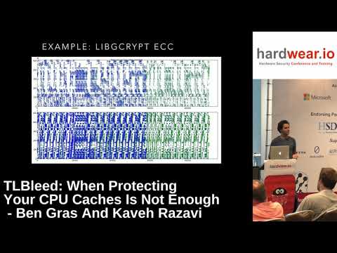 Hardwear.io 2018: TLBleed: When Protecting Your CPU Caches Is Not Enough by B. Gras And K. Razavi