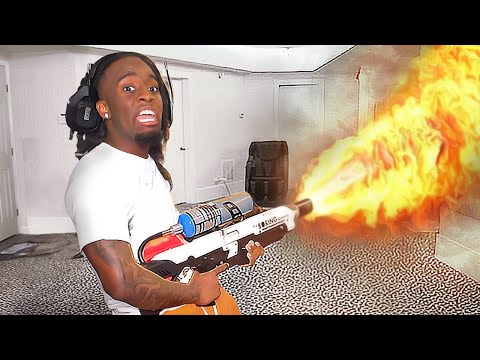 Kai Cenat Uses a Real Life FLAMETHROWER..