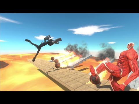 Units Run Away From Fireball and Attack Colossal Titan - Animal Revolt Battle simulator