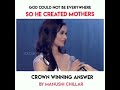 Miss World Manushi Chiller Says Beautiful Line For Mother Short