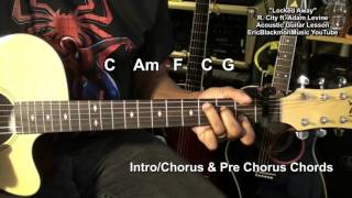How To Play LOCKED AWAY  Rock City ft. Adam Levine EASY STRUM Guitar Tutorial