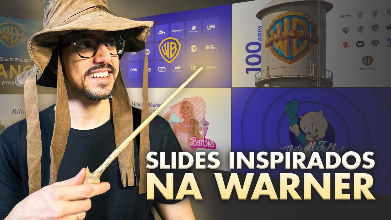 Como fazer uma APRESENTAÇÃO DE SLIDES inspirada na WARNER [Tutorial e slides editáveis]