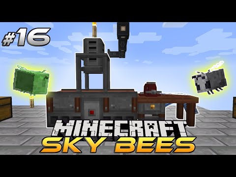 MINECRAFT SKY BEES | Making A Metal Press And Slime & Rubber Bee | EP 16 | Modded Minecraft 1.16.4