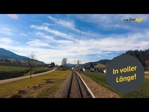 Führerstandsmitfahrt von Elzach nach Freiburg mit bwegt auf der Elztalbahn