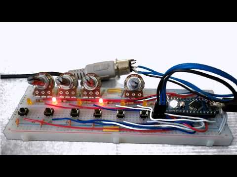 Aciduino - DIY 2 tracks TB 303 step sequencer clone and midi controller