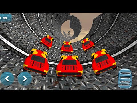 Impossibe Stunt Car Tracks 3D: Red Vehicle Driving Gameplay Walkthrough Part 34 (Android/IOS)
