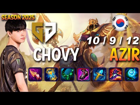 GEN Chovy AZIR vs ORIANNA Mid - Patch 25.10 KR Ranked | lolrec