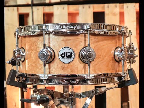 DW 5.5x14 Collector's Natural Satin Over Pure Birch True Sonic Snare