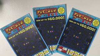 PAC MAN! PACMAN! PAC-MAN! NEW YORK LOTTERY SCRATCH OFF TICKETS!! NY LOTTO