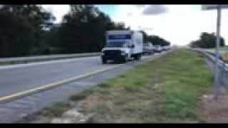 Greek Moving Hurricane Micheal Relief Convoy with Police Escort