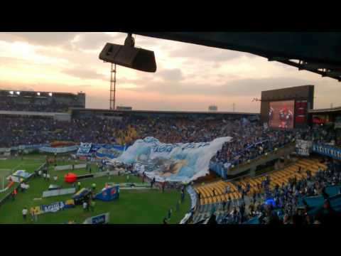 "Recibimiento Millonarios 2015 vs Santa Fe" Barra: Comandos Azules • Club: Millonarios • País: Colombia