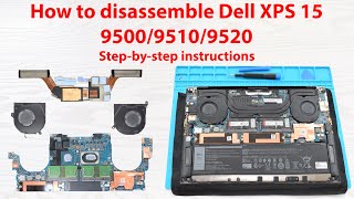 How to disassemble Dell XPS 15 9500, 9510 and 9520 with step-by-step instructions
