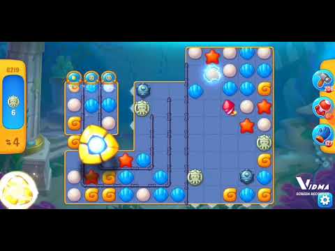 Fishdom. 8219 level no boosters and diamonds - 16 moves