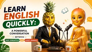 Learn English Quickly: A Powerful Conversation Between Host(Pineapple) and Guest(Mango)