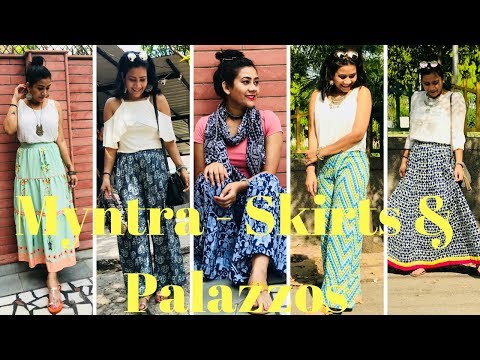 Myntra palazzos & skirts haul