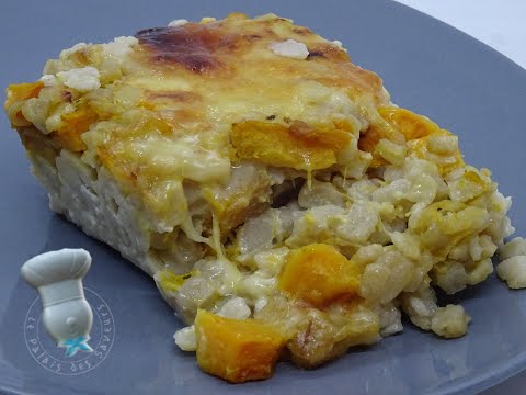 Recette de gratin de crozets à la tomme de Savoie et au butternut