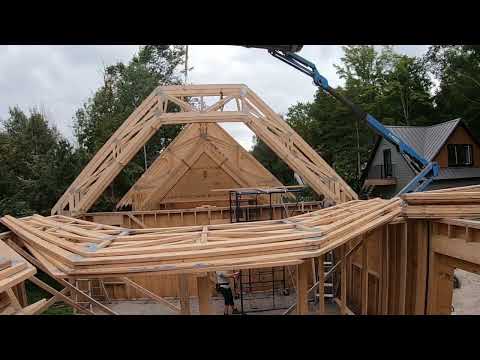 Lakehouse Build - EP25 - Raising the Roof Trusses!