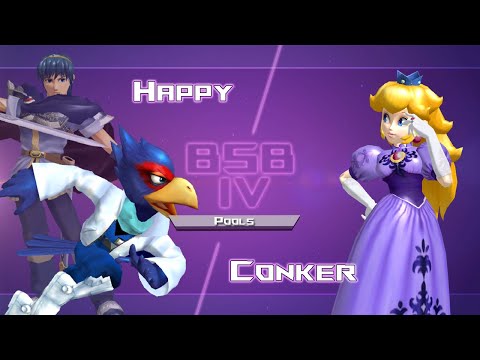 U-Smash Arena BSB IV - Happy (Falco, Marth) vs Conker (Peach) - Pools