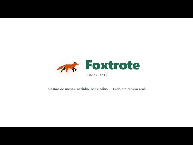 Vídeo de demonstração do Foxtrote Restaurante