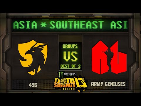 496 vs Army G Game 1 - Monster Energy Dota Summit 13 Online SEA: Groups w/ SeekNStrike & Avo+