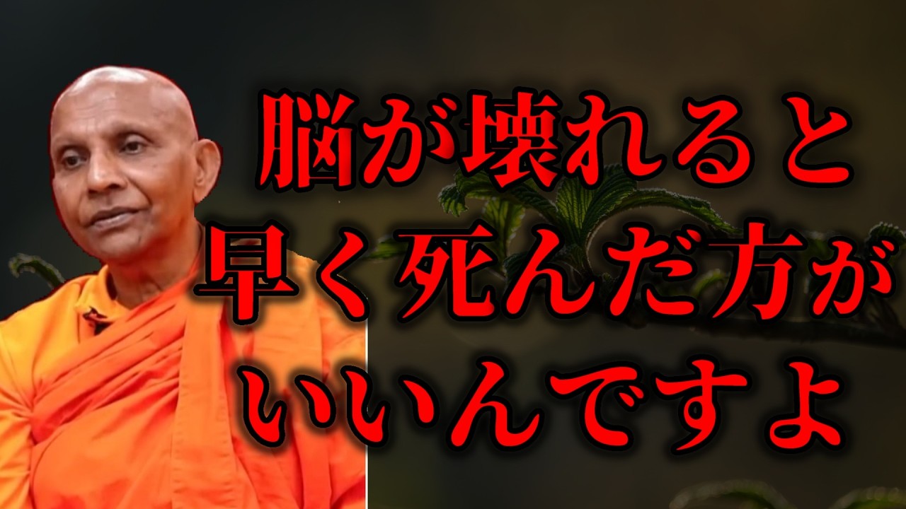 論理的に言えば脳が壊れると早く死んだ方がいいんですよ『死ぬ瞬間まで脳が元気な方が本当に楽チンなんです死んでいく人にも周りにも』【スマナサーラ長老切り抜き】