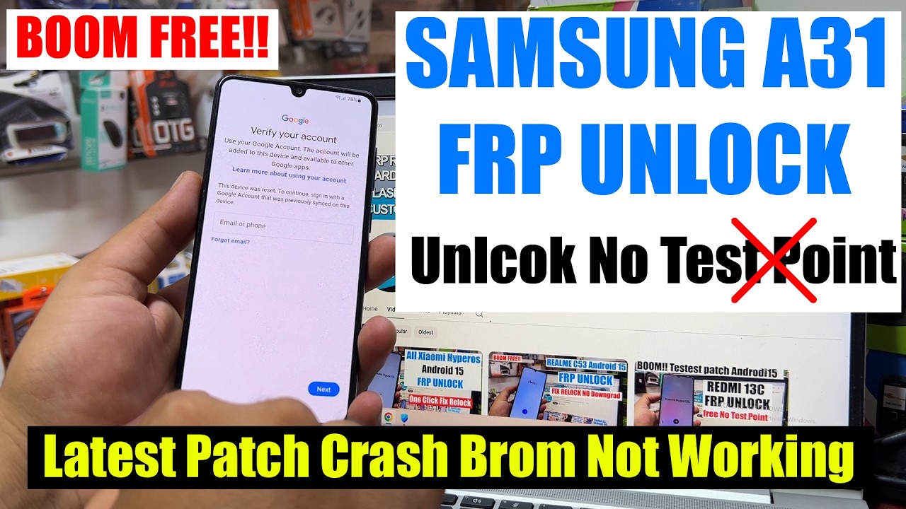 Samsung A31 FRP bypas Latest 2016, Google account bypass | samsung A315F frp Unlock 2026