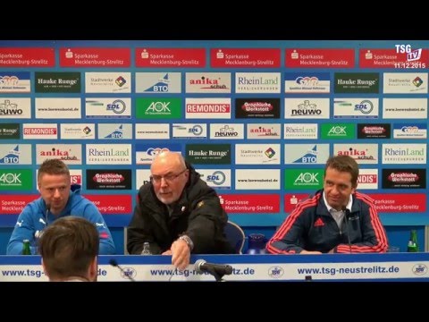18. Spieltag: - Die Pressekonferenz - nach  TSG Neustrelitz - Wacker 90 Nordhausen