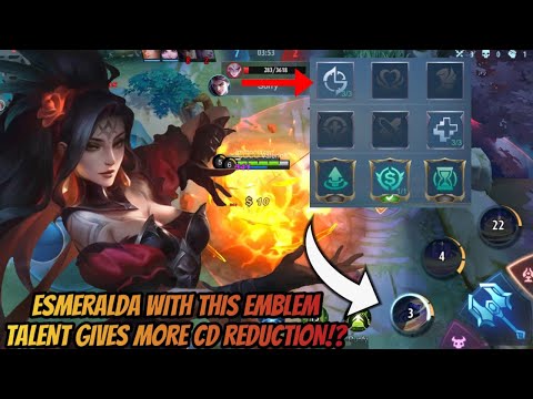 This EMBLEM TALENT Gives More CD REDUCTION to Esmeralda?!! | Mobile Legends