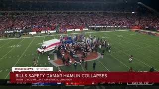 Bills safety Damar Hamlin taken to hospital after Monday Night Football injury