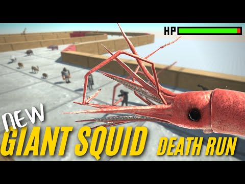 COLOSSAL SQUID Death Run with HP Bar - Animal Revolt Battle Simulator | ARBS