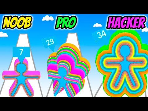 Layer Runner 3D - NOOB vs PRO vs HACKER