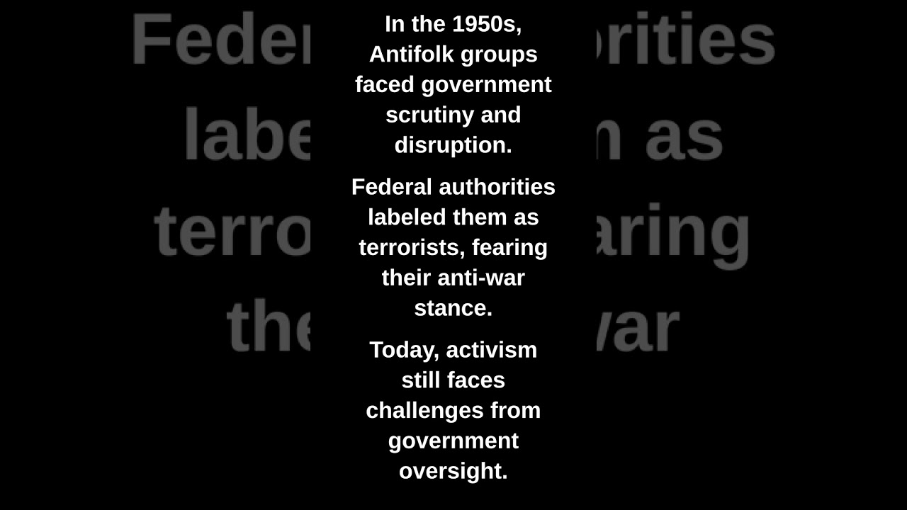 In the 1950s, Antifolk groups faced government scrutiny and disruption.