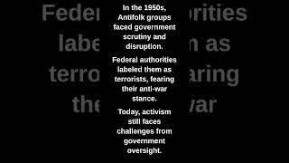 In the 1950s, Antifolk groups faced government scrutiny and disruption.