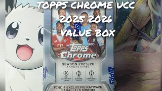 TOPPS CHROME UCC 2025 2026 VALUE BOX - apertura - CARTAS " ONLY1 " one of one EXCLUSIVAS