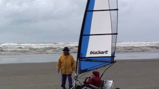 preview picture of video 'Blokart beach scene, Ocean Park, Washington'
